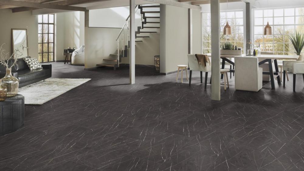 Laminátová podlaha Krono Original Impressions - Black Petra Marble K409